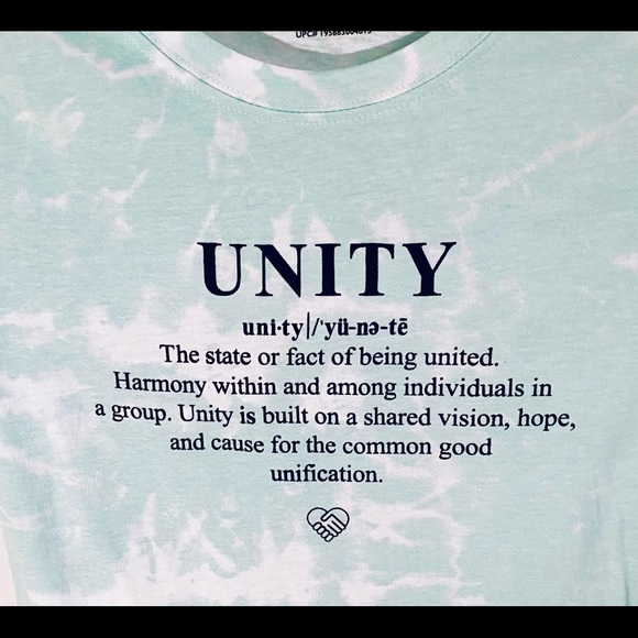 Fitted “Unity Top”,Ocean-blue tie-dye,Size Medium - Picture 2 of 5